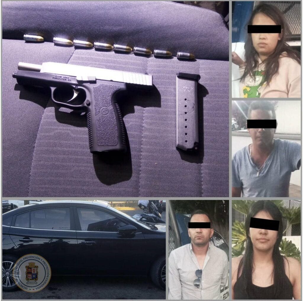 Dos mujeres y dos hombres se ponen al tiro contra policías; traían una pistola