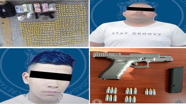 Juan y José, arma, droga, dinero en efectivo, policía municipal