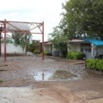 Escuela, inundación, maestros, ocampo