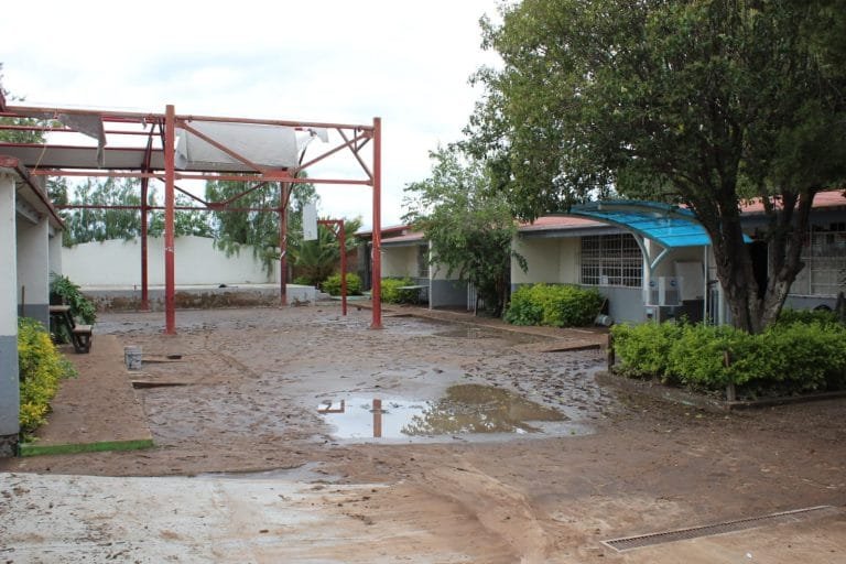 Escuela, inundación, maestros, ocampo