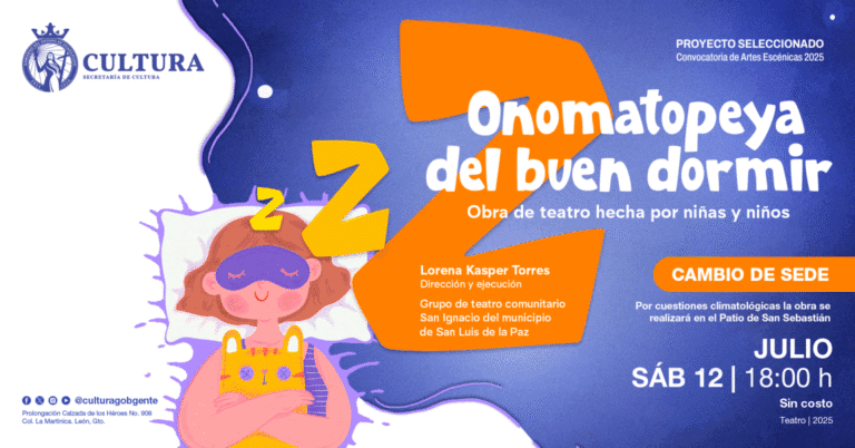 ecretaría de Cultura presenta la función infantil “ZZZ Onomatopeya del buen dormir
