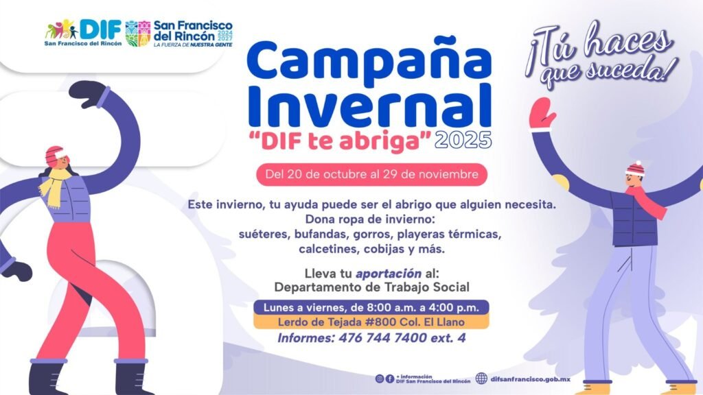 Colecta, dif San Francisco, invierno ropa